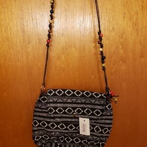 Stylish Black and White Patterned Bag